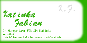 katinka fabian business card