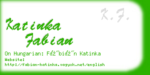 katinka fabian business card